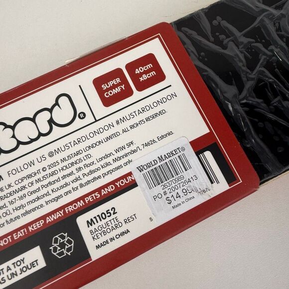 Mustard Baguette Keyboard Rest Funny Gag White Elephant NWT - Picture 6 of 6